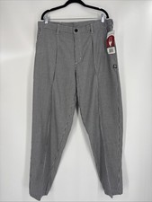 NWT Chef Works Pants - Unisex, Black White Gingham Checks - Size 38