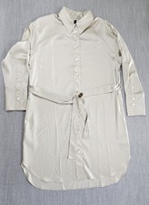 Banana Republic Women's Shirtdress Beige-Gold Color Long Sleeve Sz Large