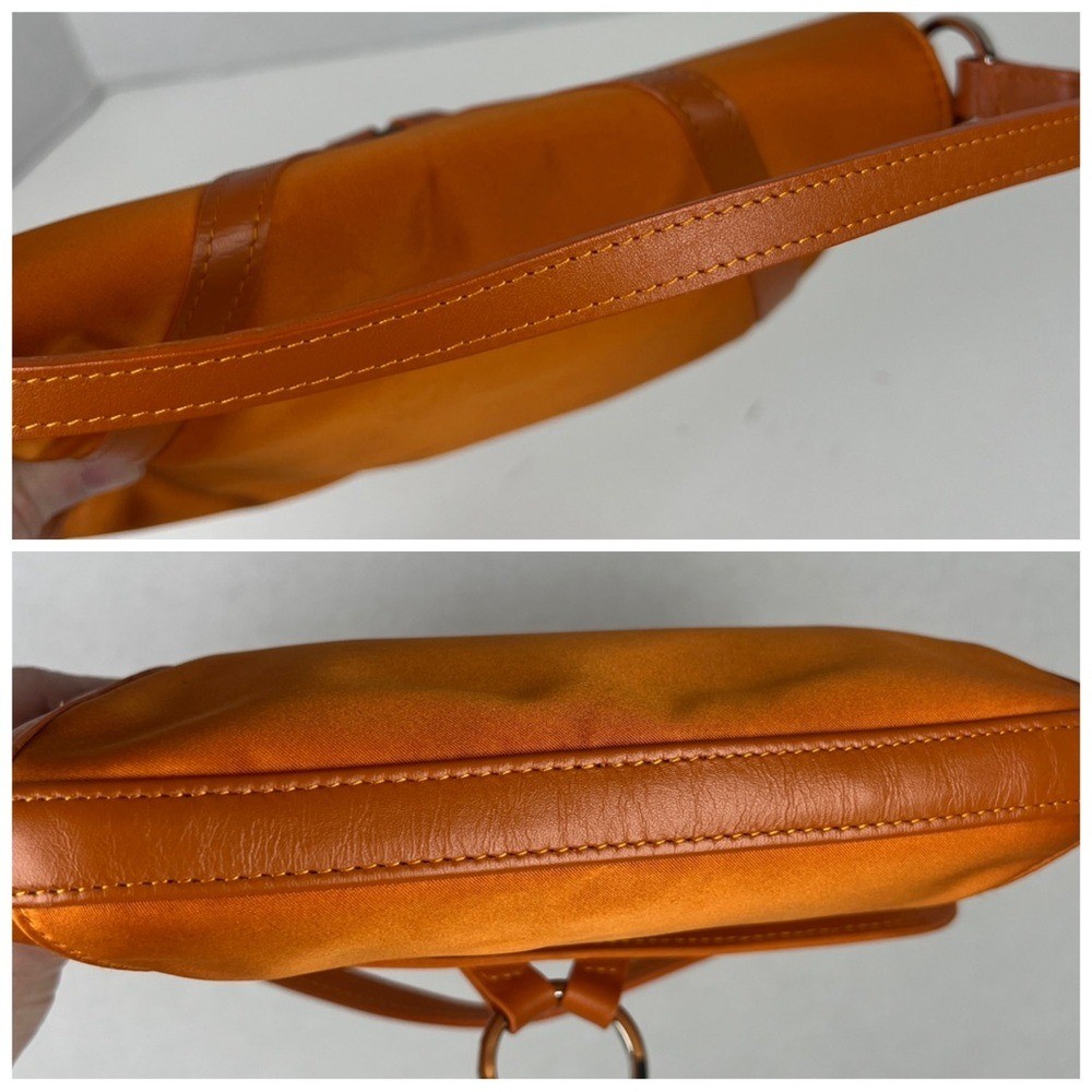 LONGCHAMP Burnt Orange Satin Rectangular Mini Bag… - image 10