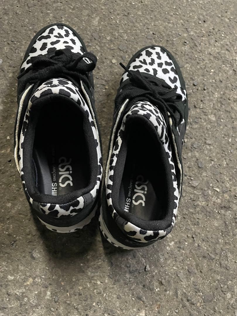 Asics Leopard Print Sneakers White/Black 25cm Casual Men's Shoes thumbnail 2