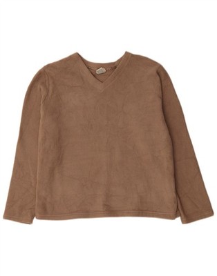 L.L.Bean Damen Fleecepullover UK 16 Large beige Polyester AM16