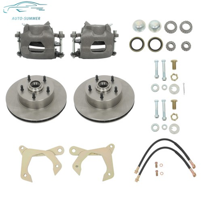 #ad Front Power Disc Brake Conversion Kit Drilled Rotors Set For Chevy Bel Air 55 57 $294.62