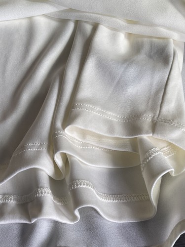 LANE BRYANT PLUS SIZE 22/24 3X OFF WHITE KEYHOLE BLOUSE TOP BUTTON CUFFS LINED - Picture 8 of 14