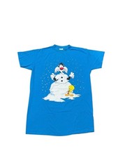 Vintage 90s Looney Tunes Sleep Tee Sylvester Tweety Bird Snowman Winter