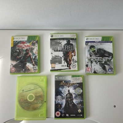 Xbox 360 Bundle: Splinter Cel Blacklis, Battlefield, Call of Duty, Dead, Batman
