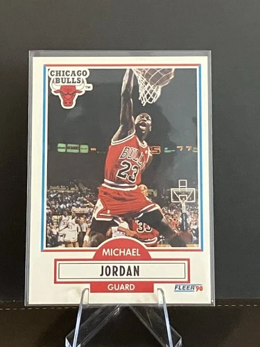 1990 Fleer Michael Jordan #26 Chicago Bulls Error Card no black line