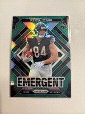 2025 Panini Prizm Colston Loveland #20 Emergent Green Prizm - Chicago Bears