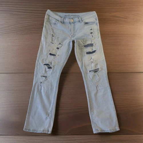 Jean Rue 21 Premium Homme 36W x 32L Lavage à la Lumière Acide Distressed Supreme Flex