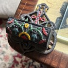 VTG Dalecraft Cast Iron Match Holder Wall Match Safe Hand Painted Primitive — photo 2