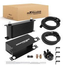 New 16row Universal Engine Transmission Oil Cooler Kit 10an Aluminum Black New 16row Universal Engine Transmission Oil Cooler Kit 10an Aluminum Black