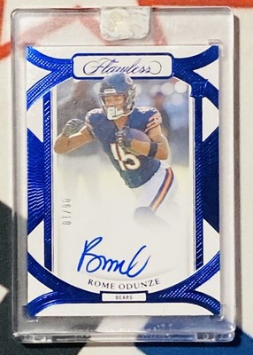 2024 Panini Flawless Rome Odunze Rookie Frame Signatures Auto Blue #06/10 RC SSP