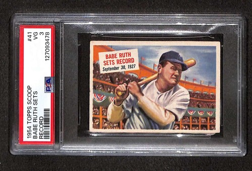 1954 Topps Scoops #41 Babe Ruth Sets Record  PSA 3 VG C105613