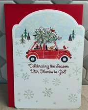 Dayspring Christmas Card w/ Envelope ~ Celebrating ..... With Thanks To God