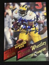 Tyrone Wheatley 1995 Superior Pix Autographs 3157/6500 (AU, RC) Michigan/Giants