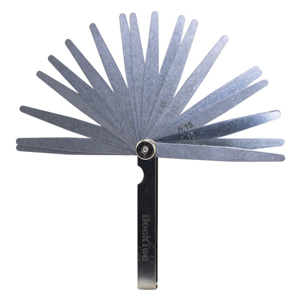 20 Blatt FüHlerlehre Abstandslehre Blattlehre Ventillehre BockTec Blattlehre-image