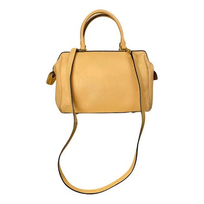 Celine Triomphe Yellow Leather Handbag