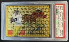 2015 Leaf Metal Brett Hundley State Pride Prismatic Gold RC Auto #1/1 PSA 10