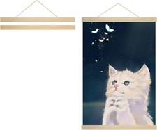 18 inch Wide Magnetic Poster Hanger Frame, 18L" x 0.7W", Natural