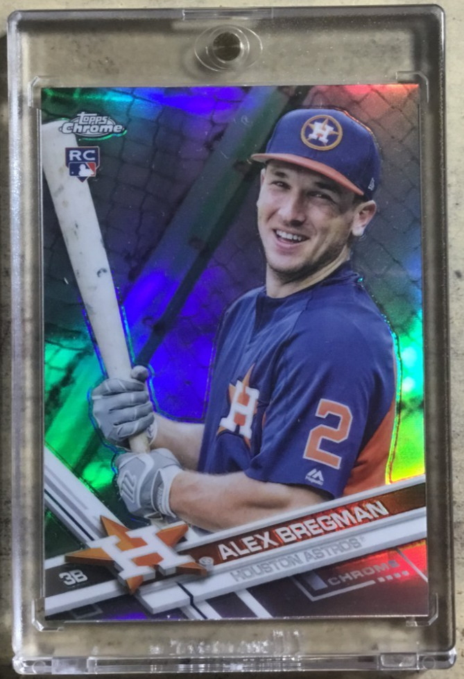 2017 TOPPS CHROME REFRACTOR ALEX BREGMAN #9 RC SSP VARIATION SHARP