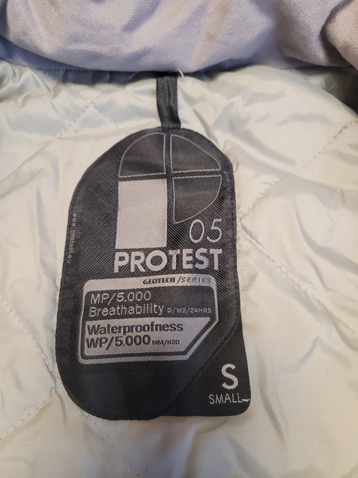 Damen/Herren Ski-/Snowboard-Jacke, Farbe Weiß/Gelb/Schwarz, Gr. S, Marke PROTEST - Bild 2 von 4