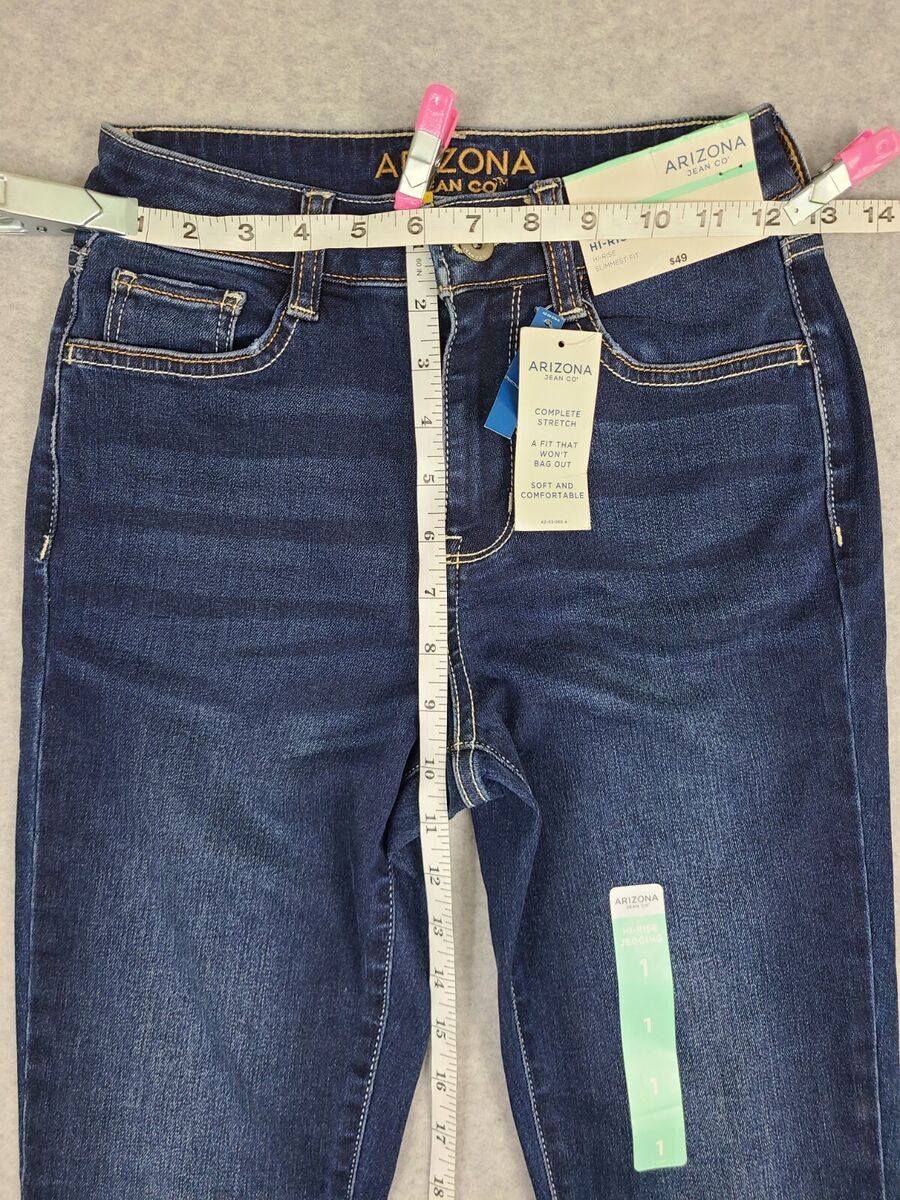 Arizona Jean Co. Women\'s 1 Jeans Superflex Hi-Rise Jegging Dark Wash Denim  Blue | eBay