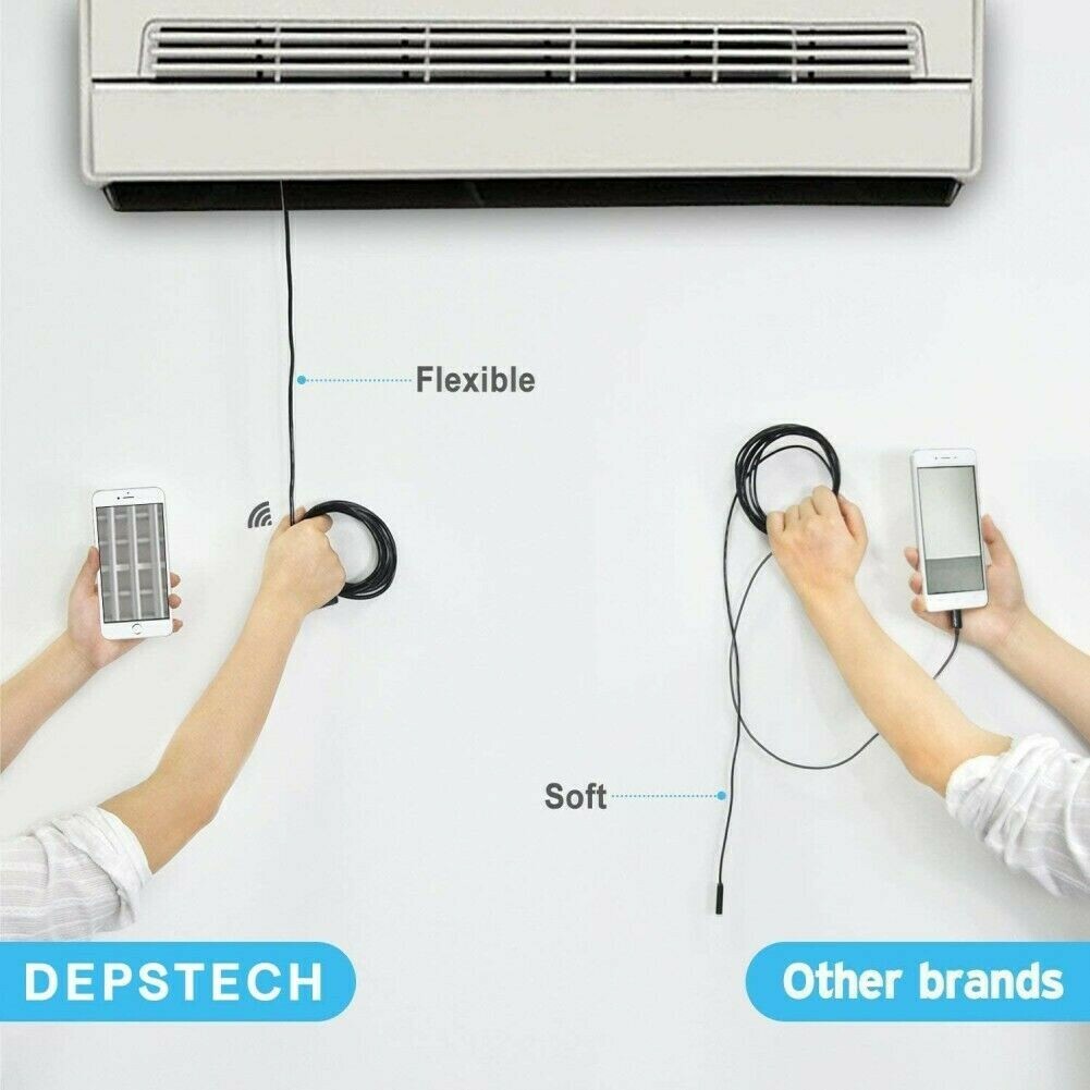 DEPSTECH Wireless Endoscope WiFi Borescope HD Inspection Semi