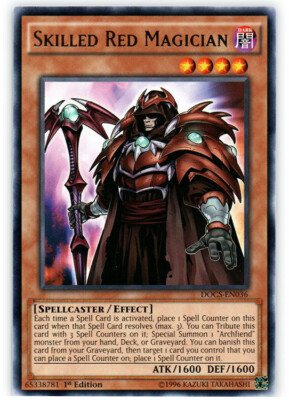 Yugioh! MP Skilled Red Magician - DOCS-EN036 - Rare - 1st Edition ...
