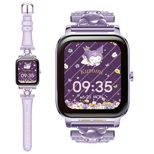 Sanrio Smart Watch Kuromi Design Pasek Oryginalny głos Wodoodporny IP68 NOWY OD JP - Zdjęcie 4 z 15