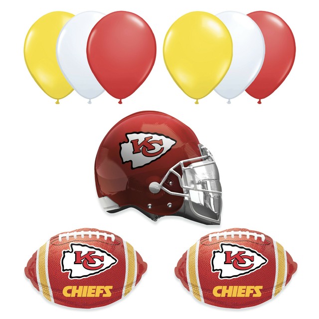 KANSAS CITY CHIEFS • 9pc Football Balloons Kit Party Supplies