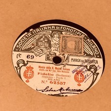 DISCO GRAMMOFONO 78G. FIDELIO BEETHOVEN PARTE 1-2 CM.25