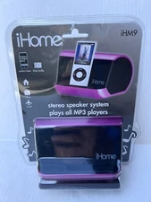 IHome Colortunes Stereo Speaker System Brand New iHM9PC (Pink)