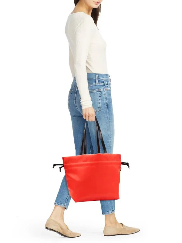 ★CARL YN★ Flynn 5colors W75131010 FLYNN Cinched Colorblock Shopper Tote Made in Italy~Black