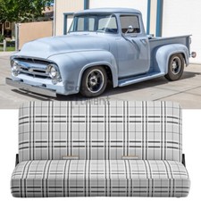 Car Seat Covers Fits Ford F100 Pickup 1953-1978 Front Bench Cushion Gray Black