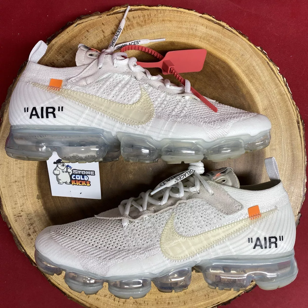 NIKE AIR VAPORMAX FK FLYKNIT THE 10 OFF-WHITE BLACK ORANGE CLEAR