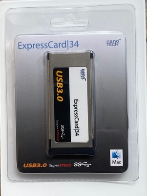 Apple Mac OS X Expresscard / 34 2x USB 3.0 Adapter Macos 11 Big Sur Native Osx