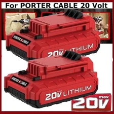 New 2pack For PORTER CABLE PCC680L PCC681L 20 Volt Max Lithium 20V Battery 3.0Ah