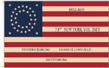 3X5 New York 71st Volunteer Infantry Union CIVIL WAR FLAG 100D W/ GROMMETS