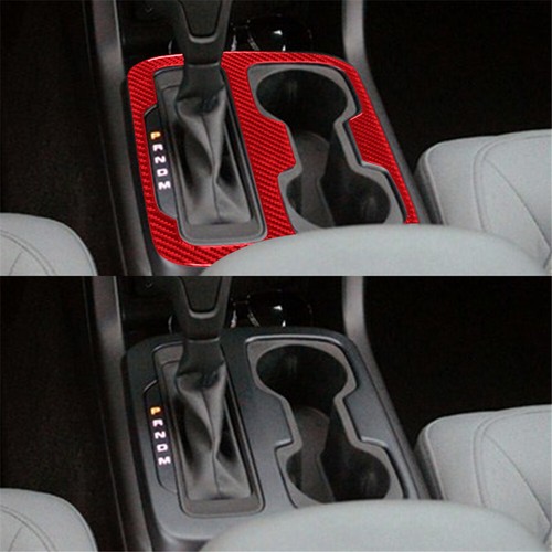 Red Carbon Fiber Interior Gear Shift Cover Trim For Colorado/Canyon