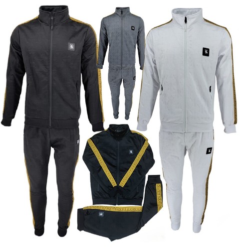  Herren Tim Trainingsanzug Set Unterteil durchgehender Reißverschluss Jacke Hose Freizeitkleidung S-5XL - Bild 2 von 24