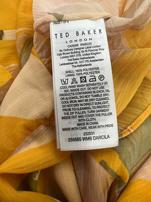 Ted Baker DARCILA women's orange blouse US size 3 | eBay