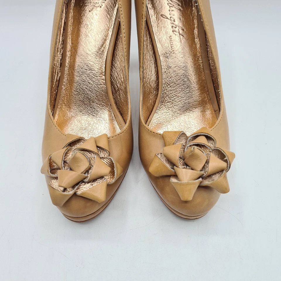 Miss Albright Women Size 6 M Tan Mary Leather Shoes - Image 3 of 4