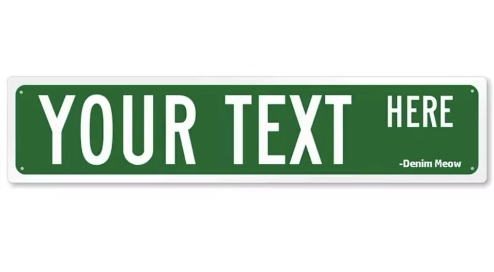 Custom made personalised customised street sign metal multi colours outdoors - image 2 of 4