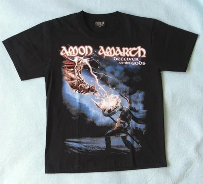 AMON AMARTH DECEIVER OF THE GODS T-SHIRT NOIR COL ROND MANCHES COURTES TAILLE S - Photo 1/2