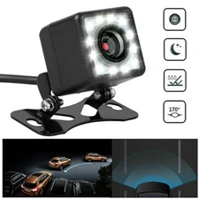 Car Rear View Backup Camera 170° CMOS Parking Reverse Back Up Waterproof 12 LED