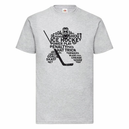 Ice Hockey Typography T Shirt Small-2XL - Picture 27 of 28