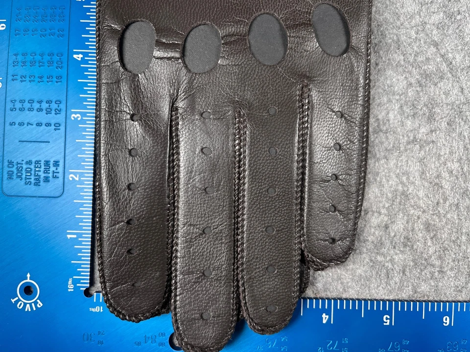 Isotoner Gloves Mens Large Brown Leather Unlined Driving Outdoors NEW - Image 2 of 4