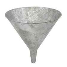 LUBRIMATIC 75-017 Funnel,4 qt.,Steel,Silver 41AA71