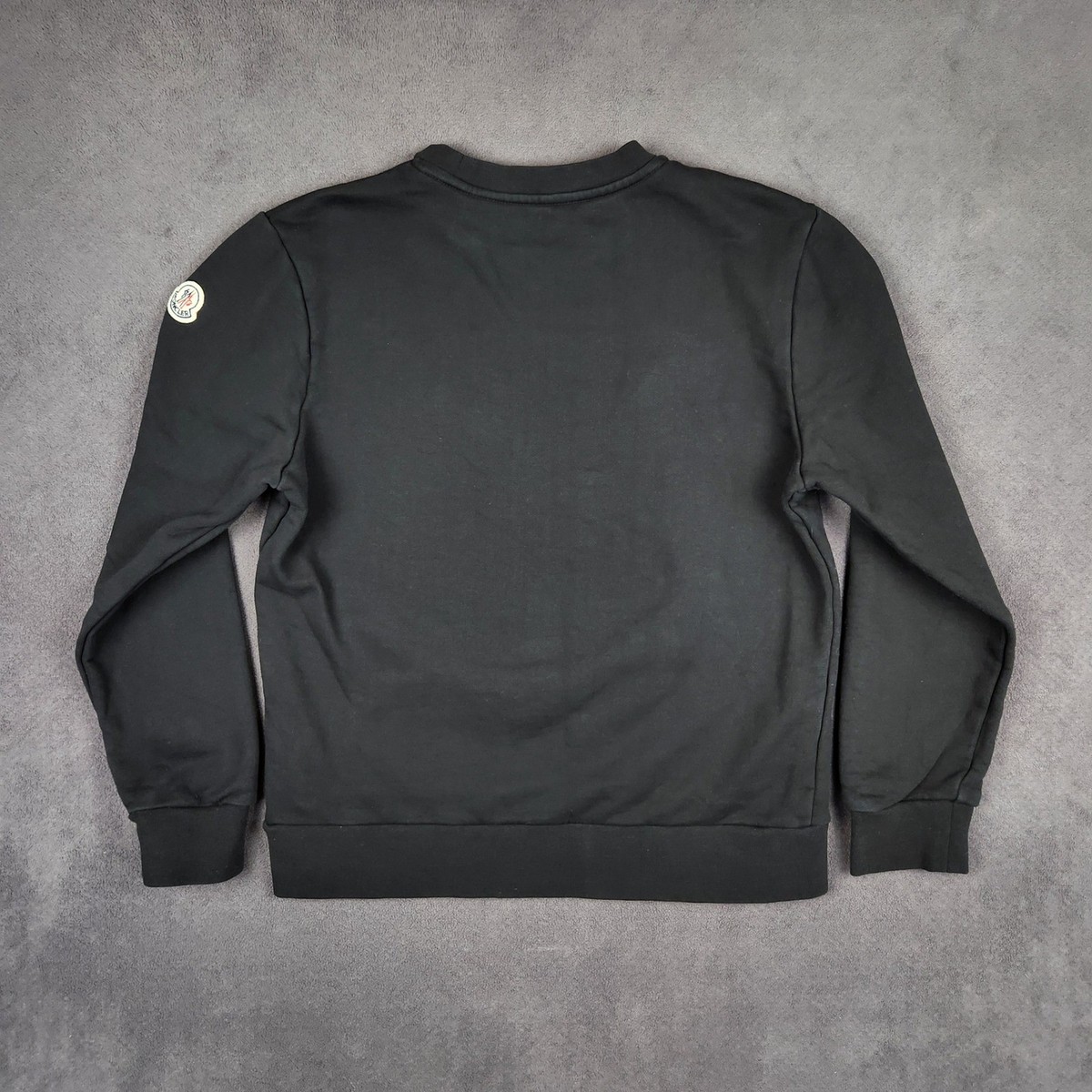 【新品】Moncler Crewneck ブラックLサイズ参考価格79,800円 Moncler Reflective Logo Print Crewneck Sweatshirt Black/Black