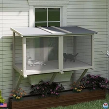 Catio Cat Window Perch - Expandable Indoor Hammock for Sunbathing & Napping
