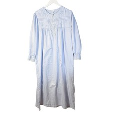 Vintage Parisian Cottage core Periwinkle Long Sleeved Nightgown Size S